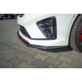 Накладка сплиттер на передний бампер Вар3 на Kia ProCeed III GT